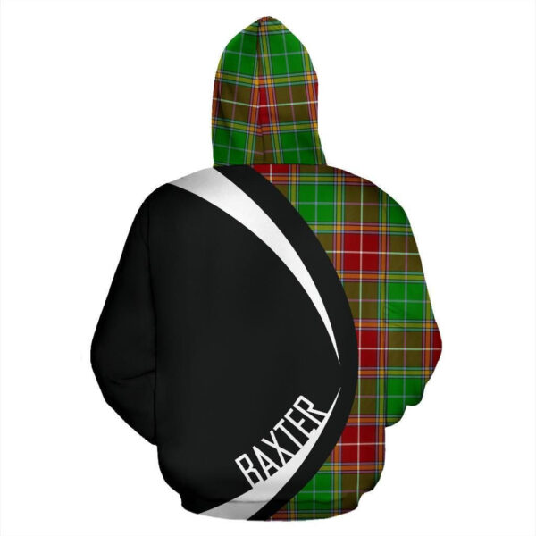 Baxter Modern Clan Hoodie, Scottish Tartan Baxter Modern Clans Hoodie Circle Style - Image 2