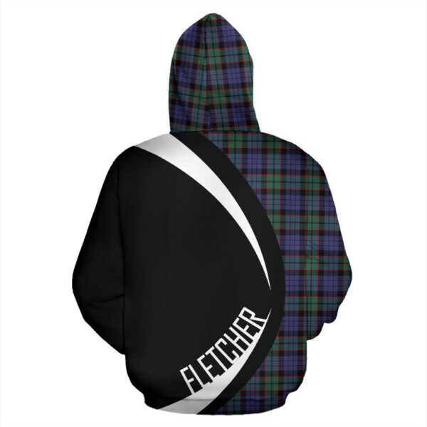 Fletcher Modern Clan Hoodie, Scottish Tartan Fletcher Modern Clans Hoodie Circle Style - Image 2