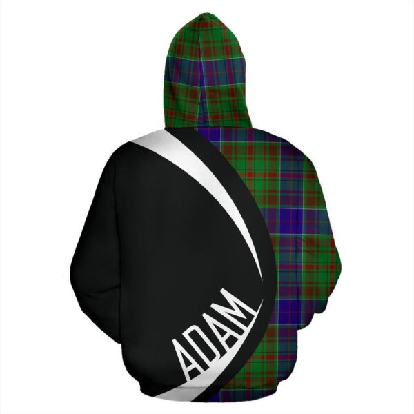 Adam Clan Hoodie, Scottish Tartan Adam Clans Hoodie Circle Style - Image 3