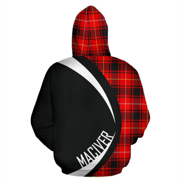 MacIver Modern Clan Hoodie, Scottish Tartan MacIver Modern Clans Hoodie Circle Style - Image 2