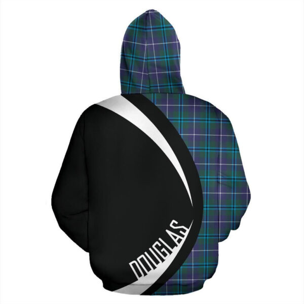 Douglas Modern Clan Hoodie, Scottish Tartan Douglas Modern Clans Hoodie Circle Style - Image 2