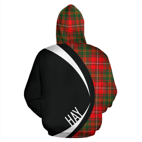 Hay Modern Clan Hoodie, Scottish Tartan Hay Modern Clans Hoodie Circle Style - Image 2