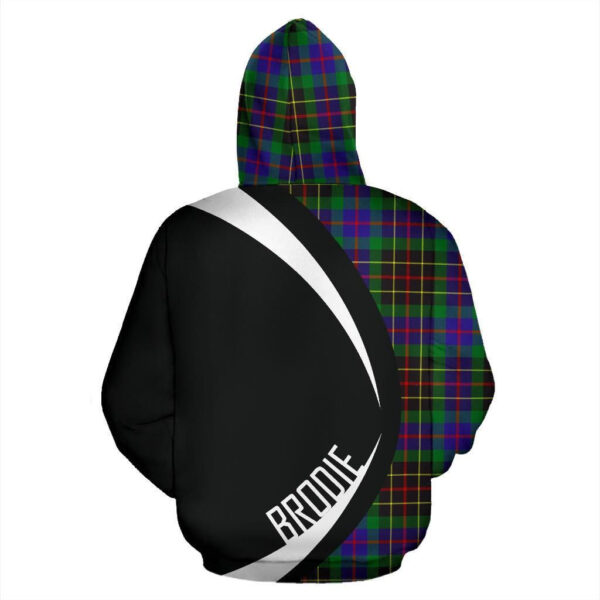 Brodie Hunting Modern Clan Hoodie, Scottish Tartan Brodie Hunting Modern Clans Hoodie Circle Style - Image 2