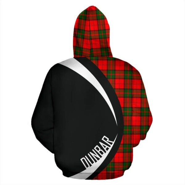 Dunbar Modern Clan Hoodie, Scottish Tartan Dunbar Modern Clans Hoodie Circle Style - Image 2