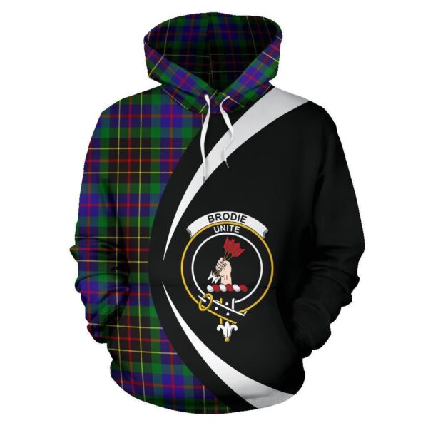 Brodie Hunting Modern Clan Hoodie, Scottish Tartan Brodie Hunting Modern Clans Hoodie Circle Style