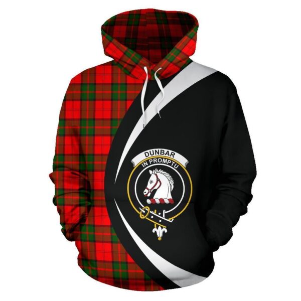 Dunbar Modern Clan Hoodie, Scottish Tartan Dunbar Modern Clans Hoodie Circle Style