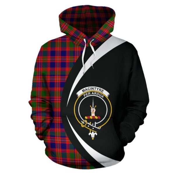 MacIntyre Modern Clan Hoodie, Scottish Tartan MacIntyre Modern Clans Hoodie Circle Style