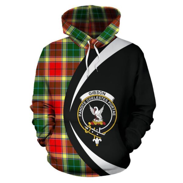 Gibbs Clan Hoodie, Scottish Tartan Gibbs Clans Hoodie Circle Style