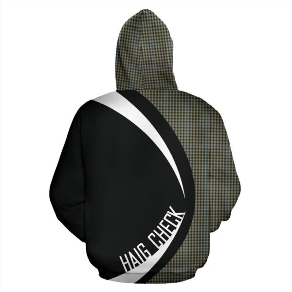 Haig Check Clan Hoodie, Scottish Tartan Haig Check Clans Hoodie Circle Style - Image 2