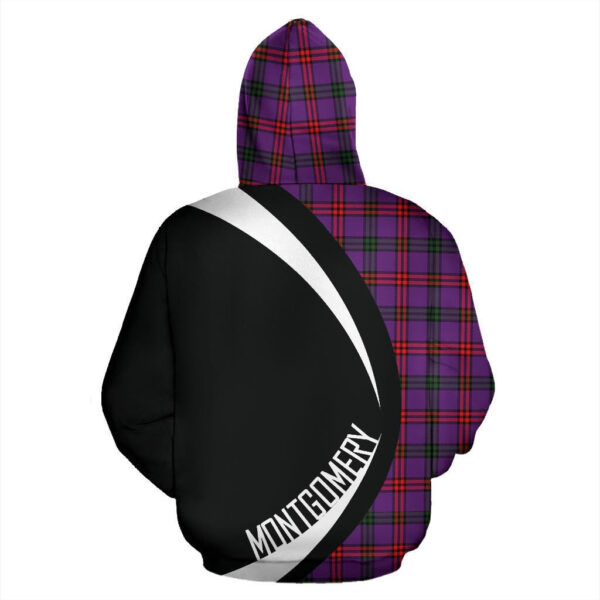 Montgomery Modern Clan Hoodie, Scottish Tartan Montgomery Modern Clans Hoodie Circle Style - Image 2