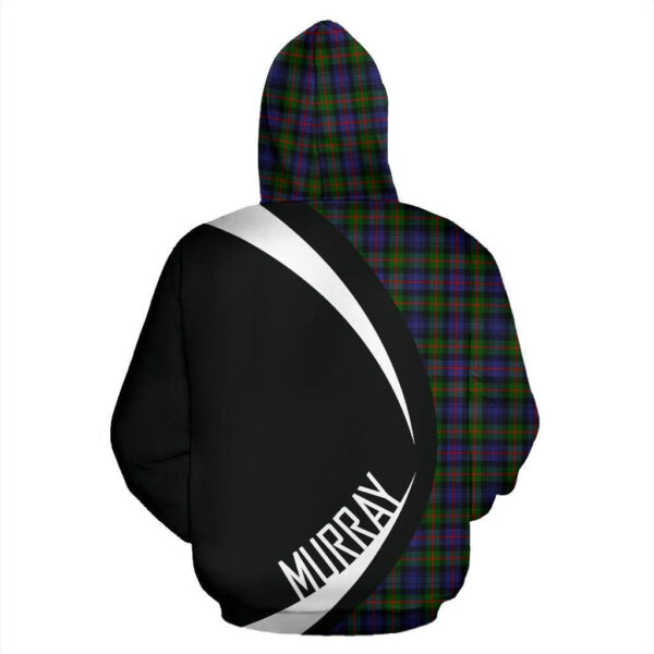 Murray of Atholl Modern Clan Hoodie, Scottish Tartan Murray of Atholl Modern Clans Hoodie Circle Style - Image 2