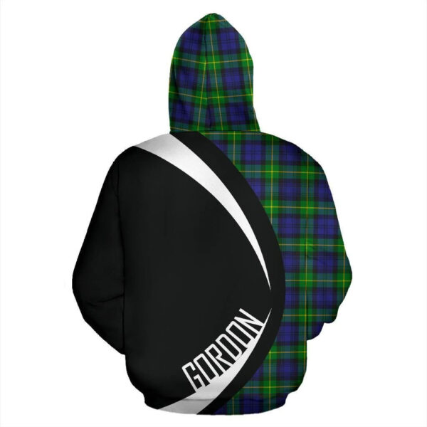 Gordon Modern Clan Hoodie, Scottish Tartan Gordon Modern Clans Hoodie Circle Style - Image 2