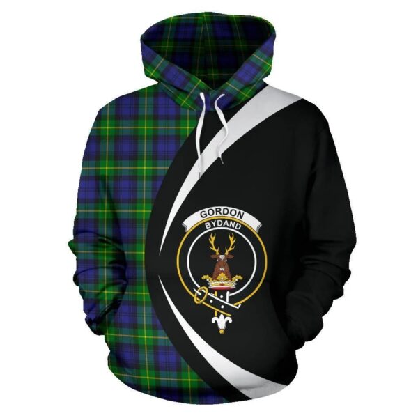 Gordon Modern Clan Hoodie, Scottish Tartan Gordon Modern Clans Hoodie Circle Style