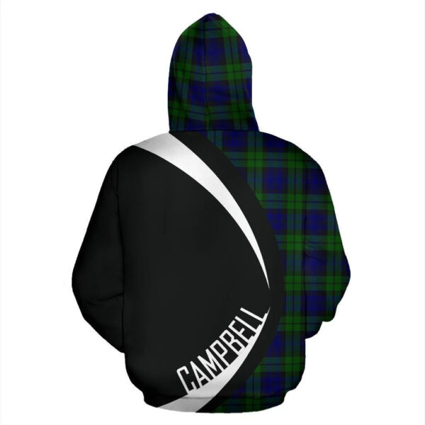 Campbell Modern Clan Hoodie, Scottish Tartan Campbell Modern Clans Hoodie Circle Style - Image 2