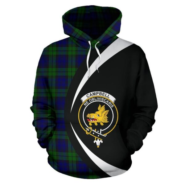 Campbell Modern Clan Hoodie, Scottish Tartan Campbell Modern Clans Hoodie Circle Style