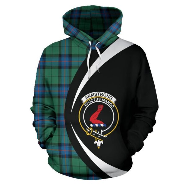 Armstrong Ancient Clan Hoodie, Scottish Tartan Armstrong Ancient Clans Hoodie Circle Style