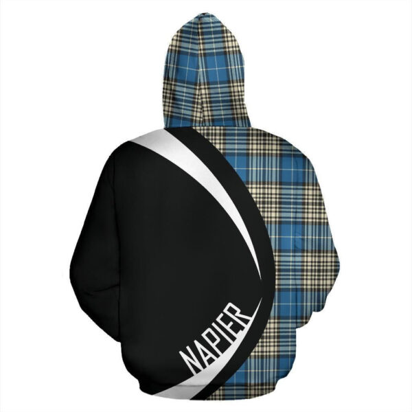 Napier Ancient Clan Hoodie, Scottish Tartan Napier Ancient Clans Hoodie Circle Style - Image 2