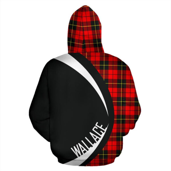 Wallace Hunting - Red Clan Hoodie, Scottish Tartan Wallace Hunting - Red Clans Hoodie Circle Style - Image 2