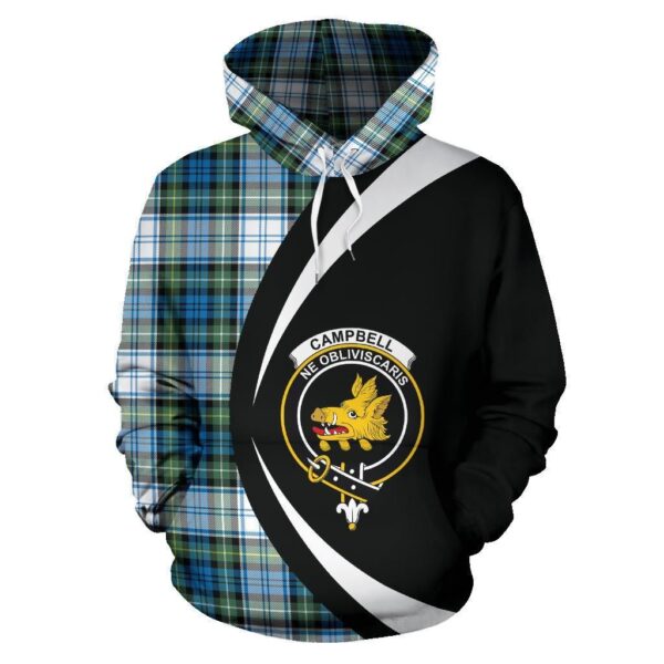 Campbell Dress Ancient Clan Hoodie, Scottish Tartan Campbell Dress Ancient Clans Hoodie Circle Style