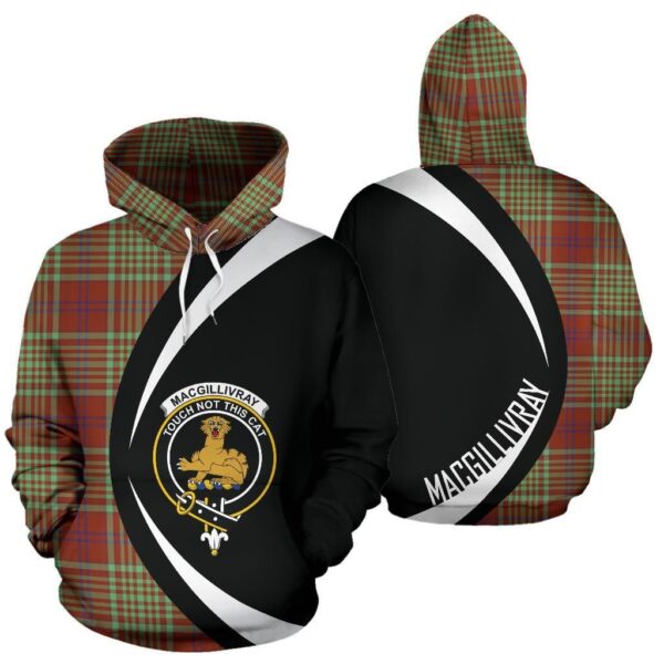 MacGillivray Hunting Ancient Clan Hoodie, Scottish Tartan MacGillivray Hunting Ancient Clans Hoodie Circle Style - Image 3