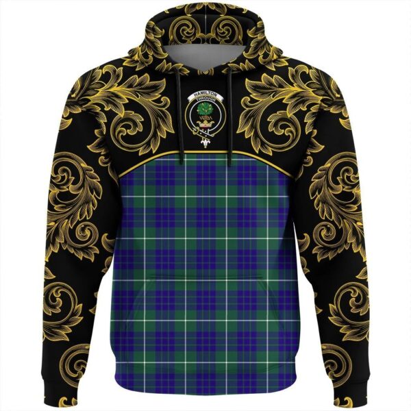 Hamilton Hunting Modern Clan Hoodie, Scottish Tartan Hamilton Hunting Modern Clans Hoodie Empire Style - Image 2