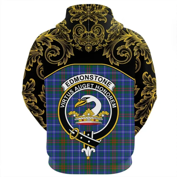 Edmonstone Clan Hoodie, Scottish Tartan Edmonstone Clans Hoodie Empire Style - Image 3