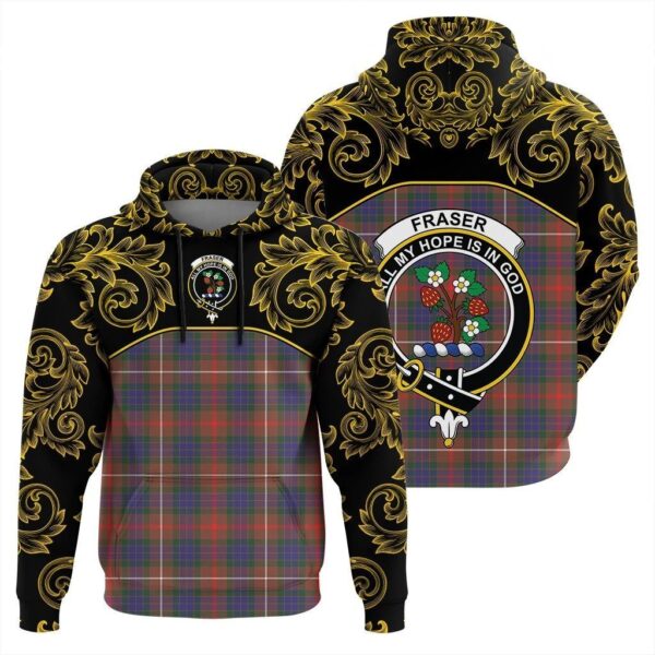 Fraser Hunting Modern Clan Hoodie, Scottish Tartan Fraser Hunting Modern Clans Hoodie Empire Style