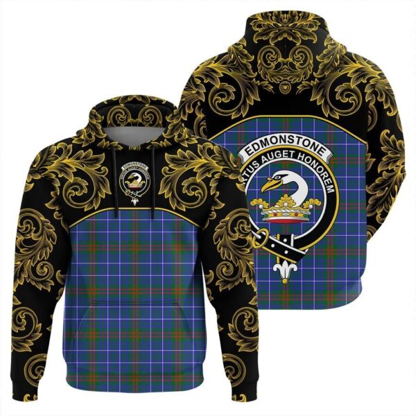 Edmonstone Clan Hoodie, Scottish Tartan Edmonstone Clans Hoodie Empire Style