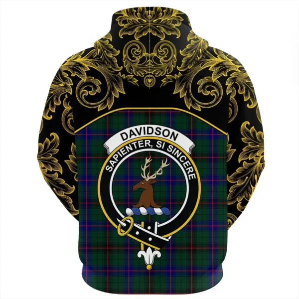 Davidson Modern Clan Hoodie, Scottish Tartan Davidson Modern Clans Hoodie Empire Style - Image 3