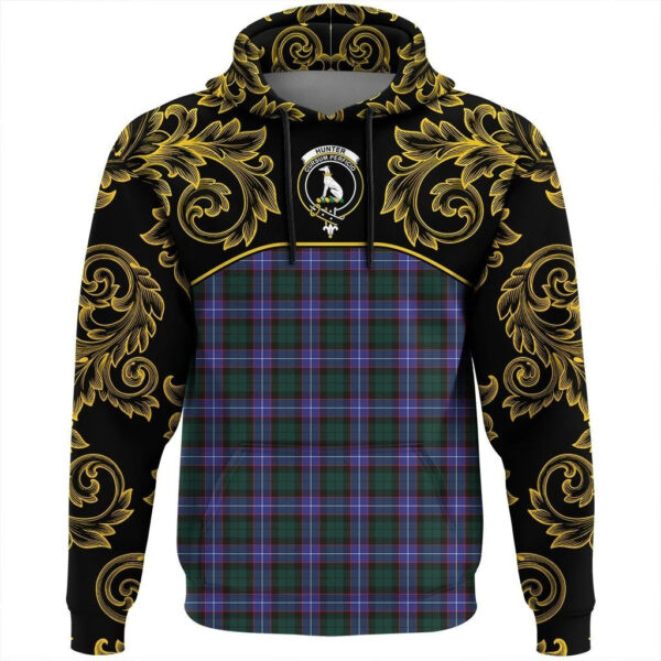 Hunter Modern Clan Hoodie, Scottish Tartan Hunter Modern Clans Hoodie Empire Style - Image 2