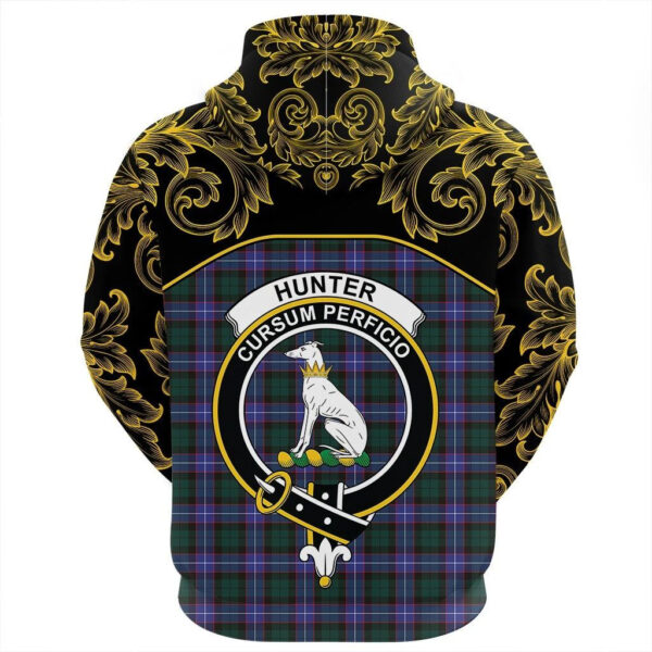 Hunter Modern Clan Hoodie, Scottish Tartan Hunter Modern Clans Hoodie Empire Style - Image 3