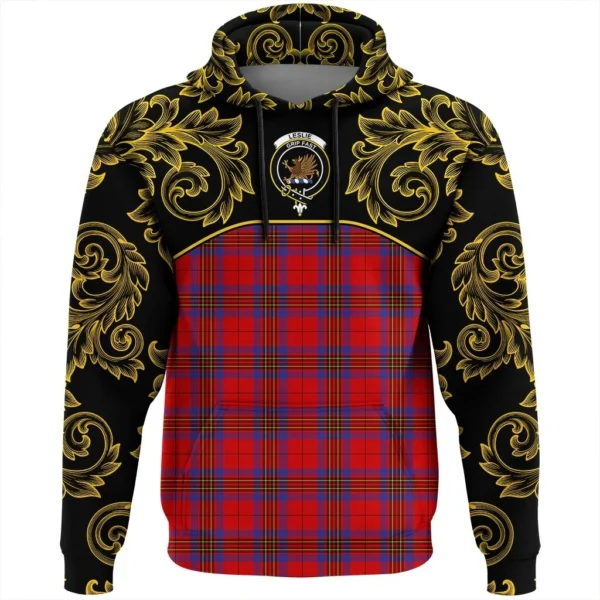 Leslie Modern Clan Hoodie, Scottish Tartan Leslie Modern Clans Hoodie Empire Style - Image 2