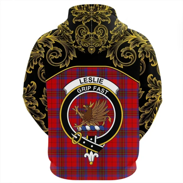 Leslie Modern Clan Hoodie, Scottish Tartan Leslie Modern Clans Hoodie Empire Style - Image 3