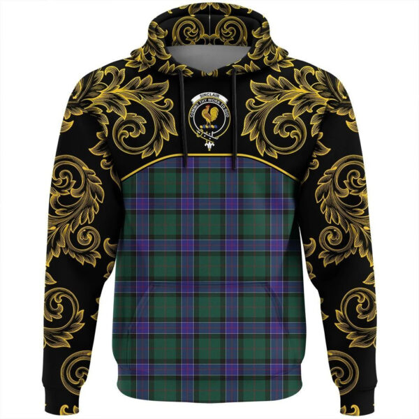 Sinclair Hunting Modern Clan Hoodie, Scottish Tartan Sinclair Hunting Modern Clans Hoodie Empire Style - Image 2