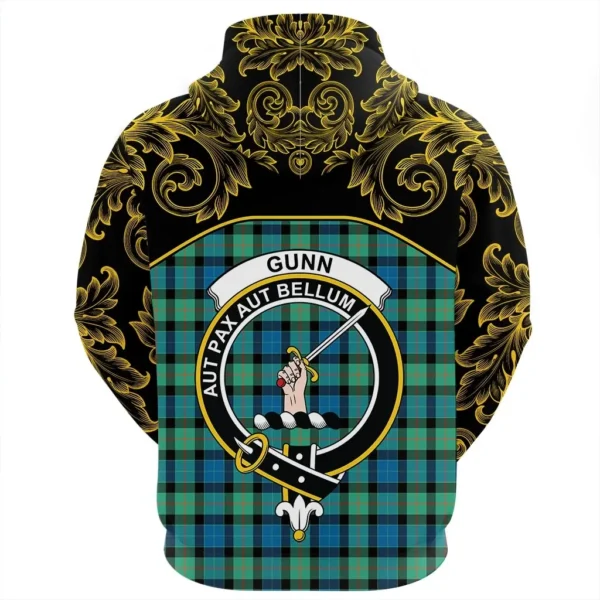 Gunn Ancient Clan Hoodie, Scottish Tartan Gunn Ancient Clans Hoodie Empire Style - Image 3