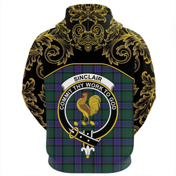 Sinclair Hunting Modern Clan Hoodie, Scottish Tartan Sinclair Hunting Modern Clans Hoodie Empire Style - Image 3