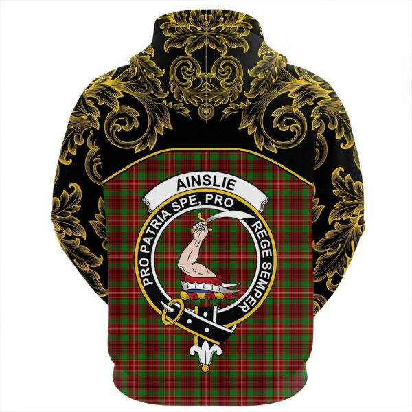 Ainslie Clan Hoodie, Scottish Tartan Ainslie Clans Hoodie Empire Style - Image 3