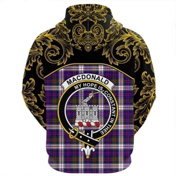 MacDonald Dress Modern Clan Hoodie, Scottish Tartan MacDonald Dress Modern Clans Hoodie Empire Style - Image 3