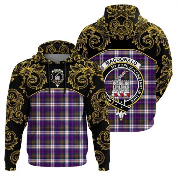 MacDonald Dress Modern Clan Hoodie, Scottish Tartan MacDonald Dress Modern Clans Hoodie Empire Style