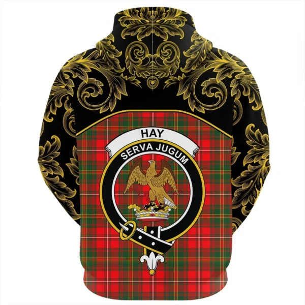 Hay Modern Clan Hoodie, Scottish Tartan Hay Modern Clans Hoodie Empire Style - Image 3