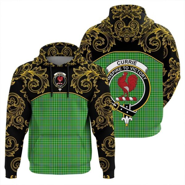 Currie Clan Hoodie, Scottish Tartan Currie Clans Hoodie Empire Style