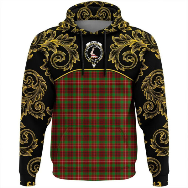 Ainslie Clan Hoodie, Scottish Tartan Ainslie Clans Hoodie Empire Style - Image 2