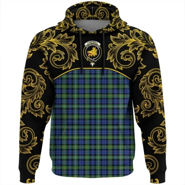 Campbell Argyll Ancient Clan Hoodie, Scottish Tartan Campbell Argyll Ancient Clans Hoodie Empire Style - Image 2