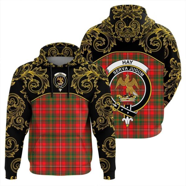 Hay Modern Clan Hoodie, Scottish Tartan Hay Modern Clans Hoodie Empire Style