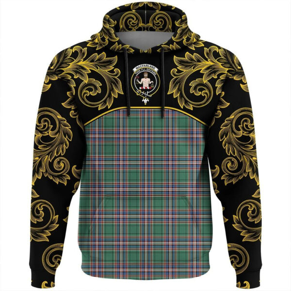 MacFarlane Hunting Ancient Clan Hoodie, Scottish Tartan MacFarlane Hunting Ancient Clans Hoodie Empire Style - Image 2