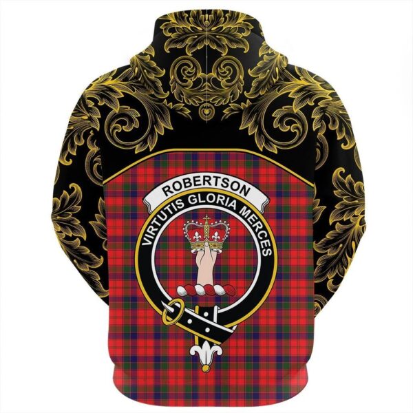 Robertson Modern Clan Hoodie, Scottish Tartan Robertson Modern Clans Hoodie Empire Style - Image 3