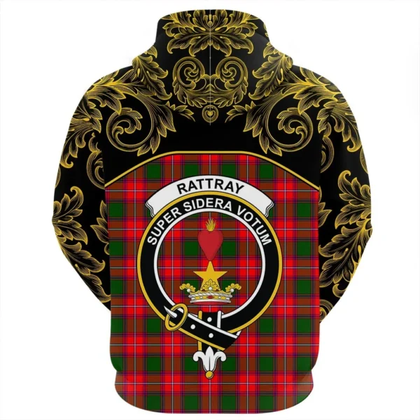 Rattray Modern Clan Hoodie, Scottish Tartan Rattray Modern Clans Hoodie Empire Style - Image 3