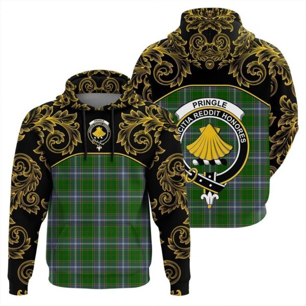 Pringle Clan Hoodie, Scottish Tartan Pringle Clans Hoodie Empire Style