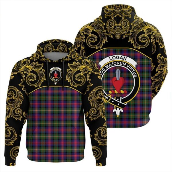 Logan Modern Clan Hoodie, Scottish Tartan Logan Modern Clans Hoodie Empire Style