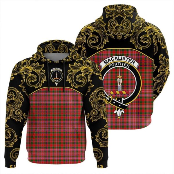 MacAlister Modern Clan Hoodie, Scottish Tartan MacAlister Modern Clans Hoodie Empire Style